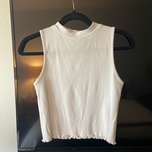White High Neck Tank